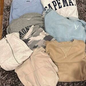 Aerie Sweatshirts & Hoodies Collection - Blue, Gray, Beige